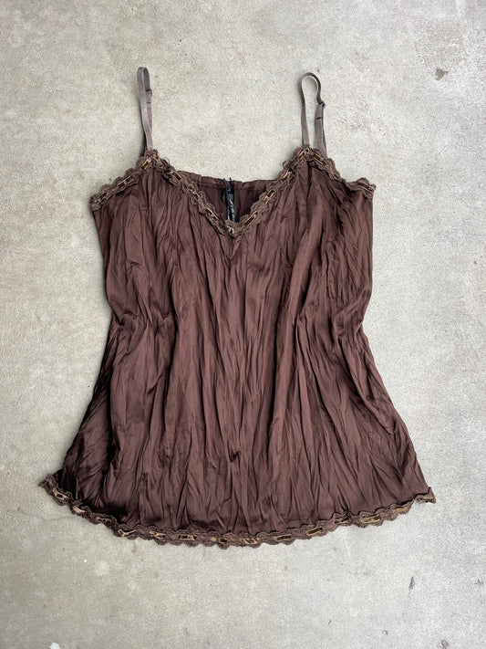 Satin Lace Hem Cami Top