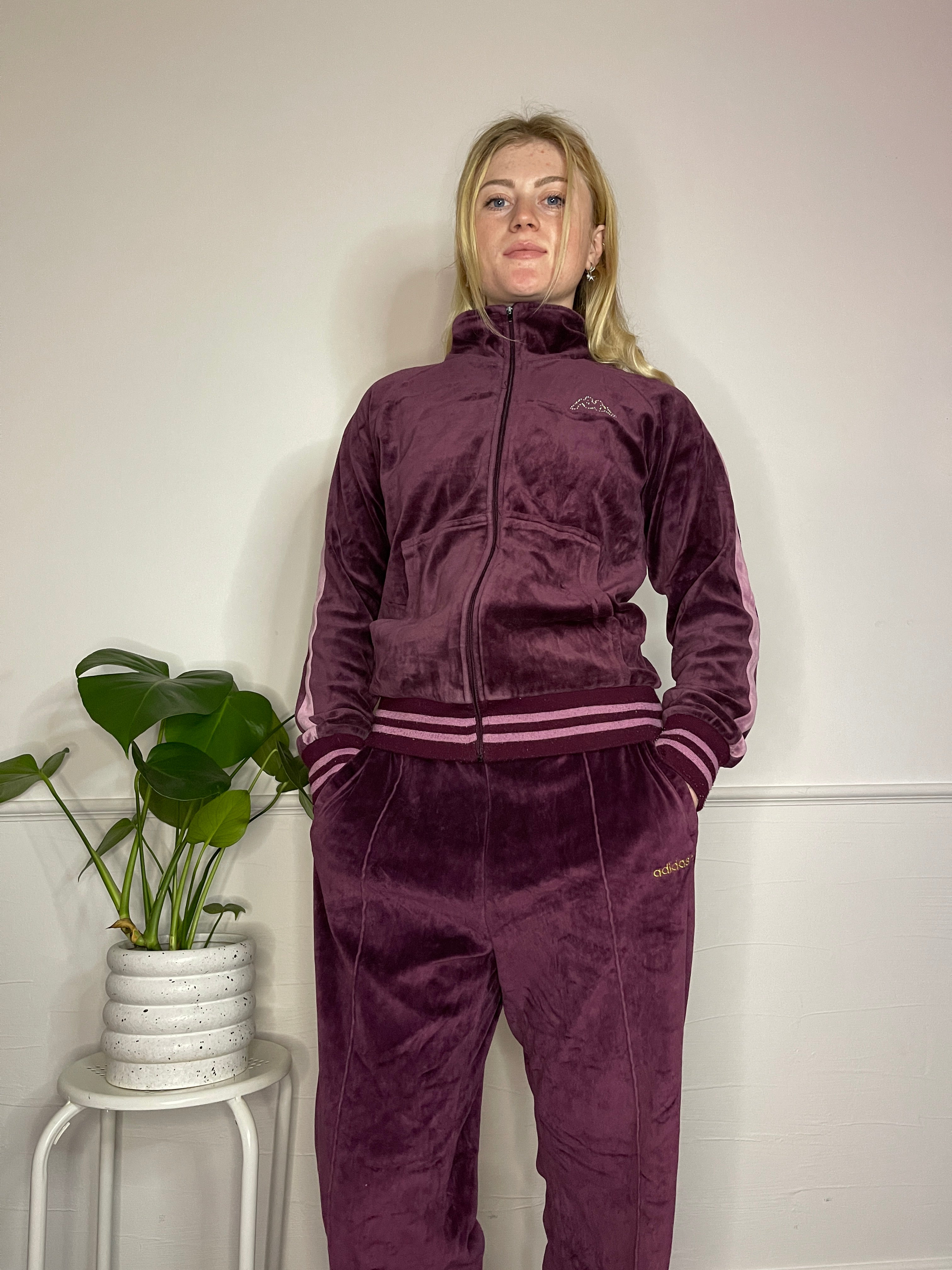 Adidas velvet womens tracksuit online