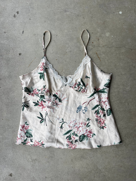 Satin Floral Print Cami Top