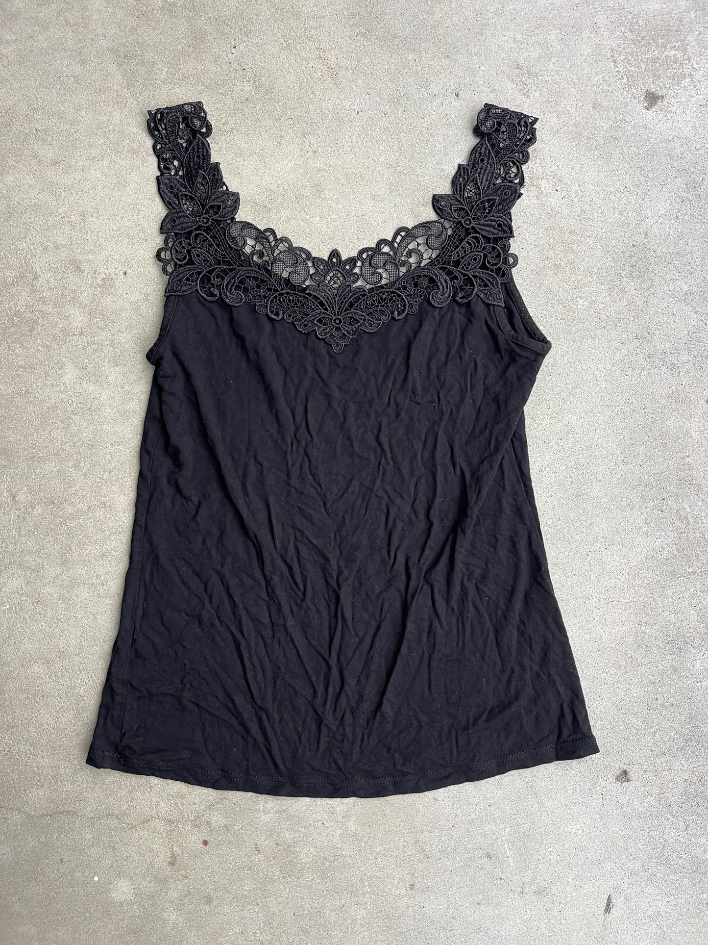 Lace Trim Tank Top