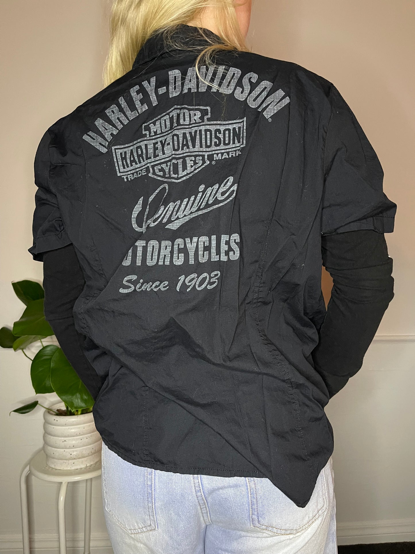 Harley Davidson Button Up Top